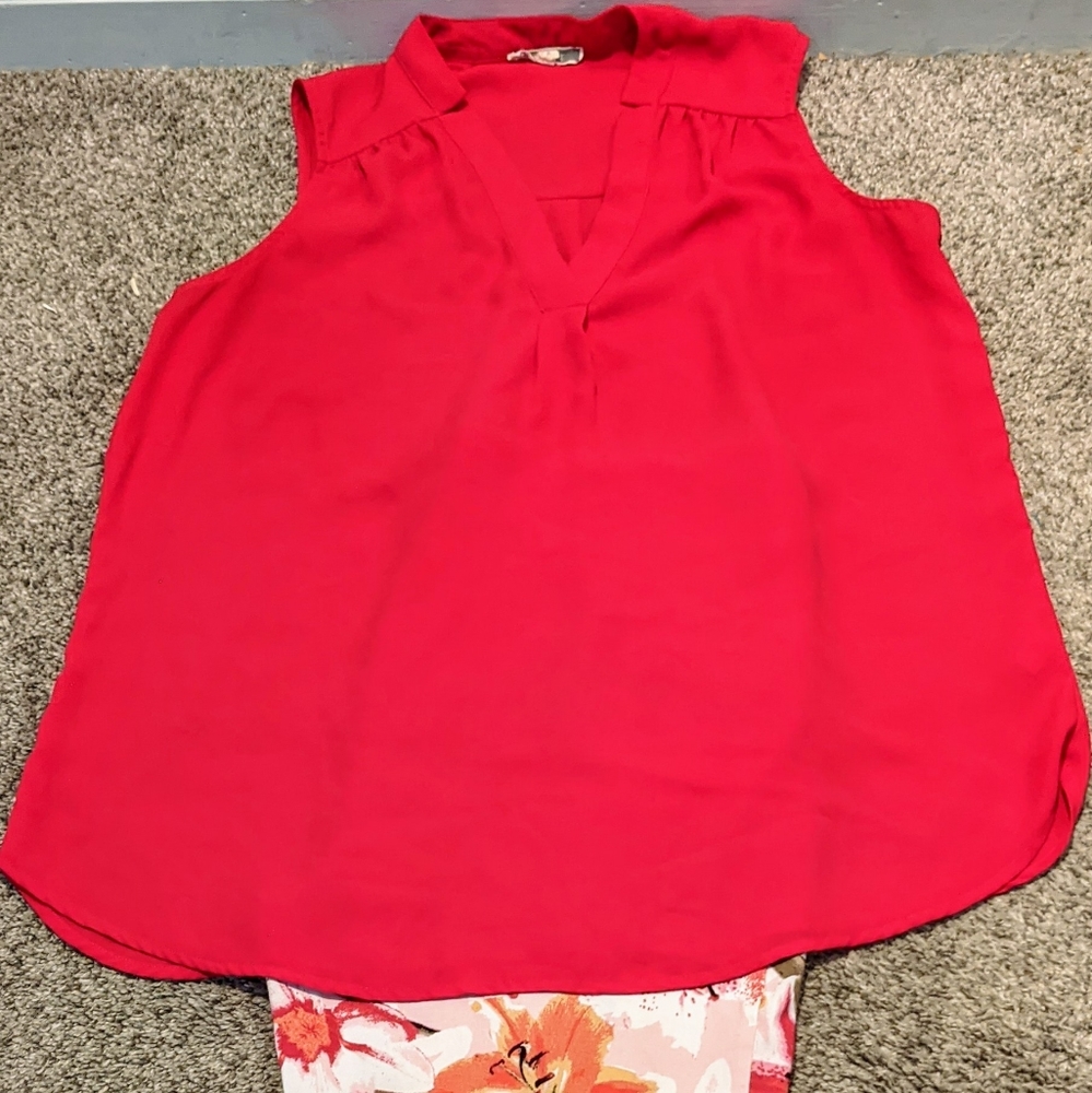 New CHICO'S NBW - all items shown included in price (floral pants & fuchsia top)